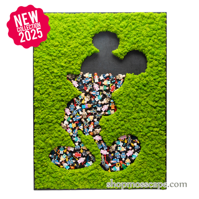 Moss & MiniFigs Mickey Magic | Framed Moss Art (061)