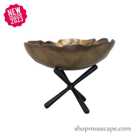 Bronze Fruit Dish with Stand