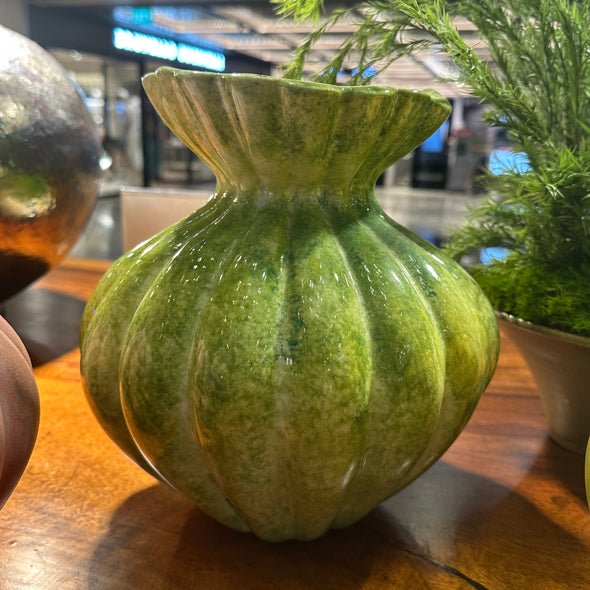 Green Nordic Glossy Vase