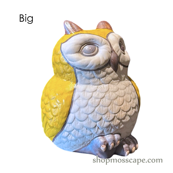Handcrafted Ceramic Owl Statue (sizes & colours)