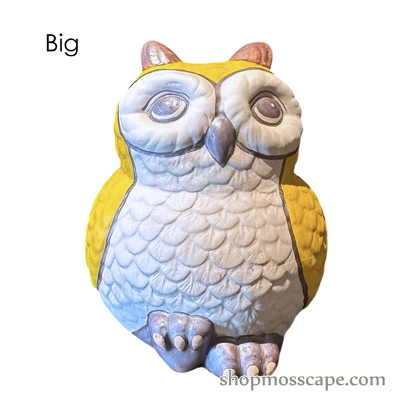 Handcrafted Ceramic Owl Statue (sizes & colours)