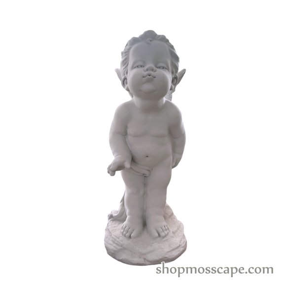 Enchanting Kissing Fairy Girl Statue