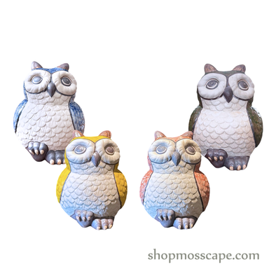 Handcrafted Ceramic Owl Statue (sizes & colours)