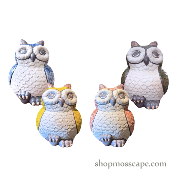 Handcrafted Ceramic Owl Statue (sizes & colours)