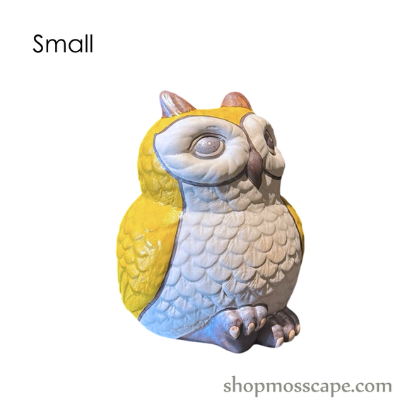 Handcrafted Ceramic Owl Statue (sizes & colours)