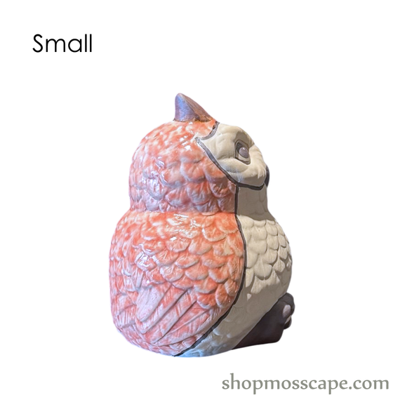 Handcrafted Ceramic Owl Statue (sizes & colours)