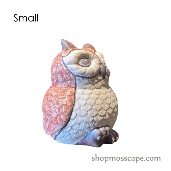 Handcrafted Ceramic Owl Statue (sizes & colours)