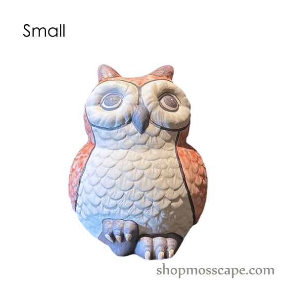 Handcrafted Ceramic Owl Statue (sizes & colours)