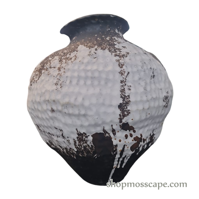 Vintage Distressed White Ceramic Vase