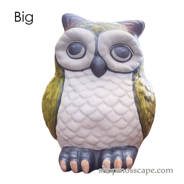 Handcrafted Ceramic Owl Statue (sizes & colours)