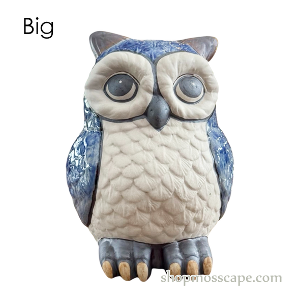 Handcrafted Ceramic Owl Statue (sizes & colours)
