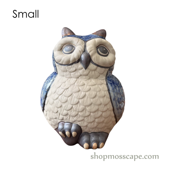 Handcrafted Ceramic Owl Statue (sizes & colours)