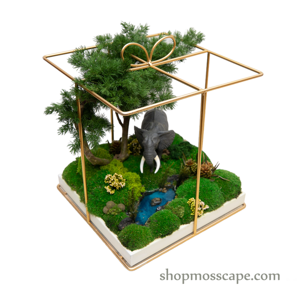 Elephant in Square Ribbon Cage (L)
