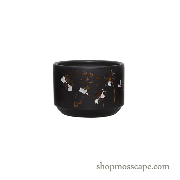Round Floral Ceramic Pot