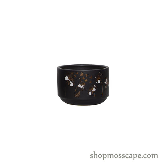 Round Floral Ceramic Pot