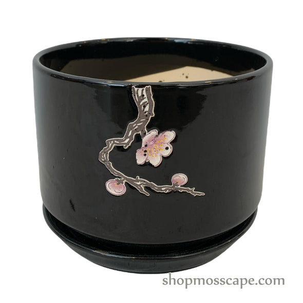 Plum Blossom Ceramic Pot (2 colours)