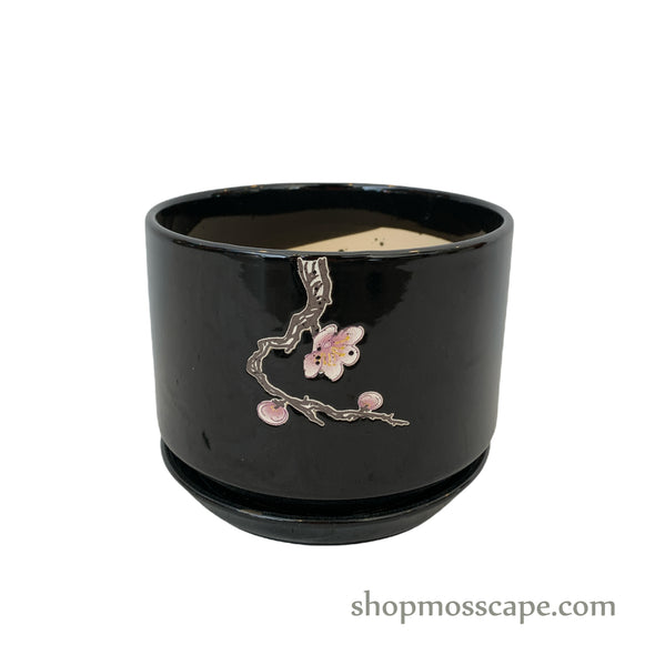 Plum Blossom Ceramic Pot (2 colours)