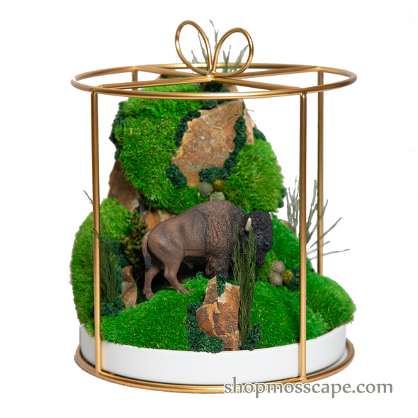 Ox in Round Ribbon Cage (L)