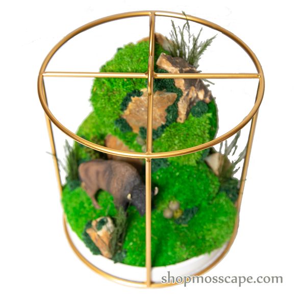 Ox in Round Ribbon Cage (L)