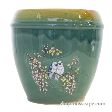 Couple Bird Ceramic Pot (2 colours)