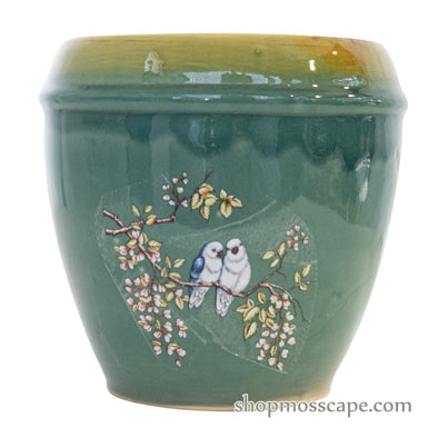 Couple Bird Ceramic Pot (2 colours)