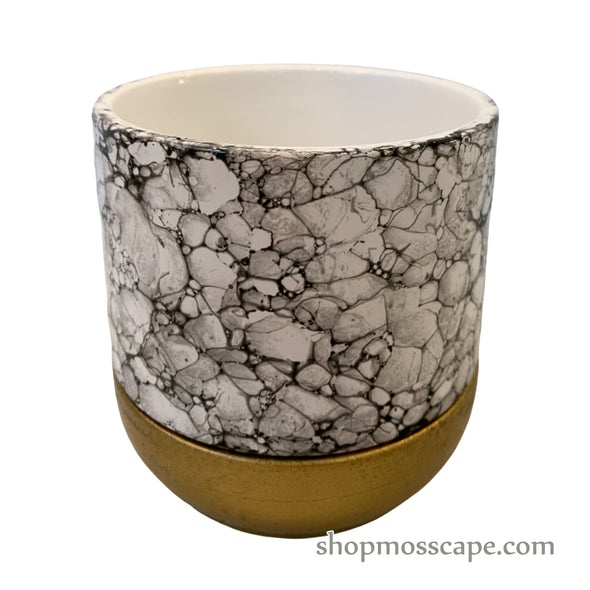 Cracked Wall Ceramic Pot (2 colours)