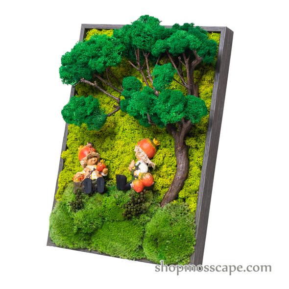 Happy Friends | Framed Moss Art (033)