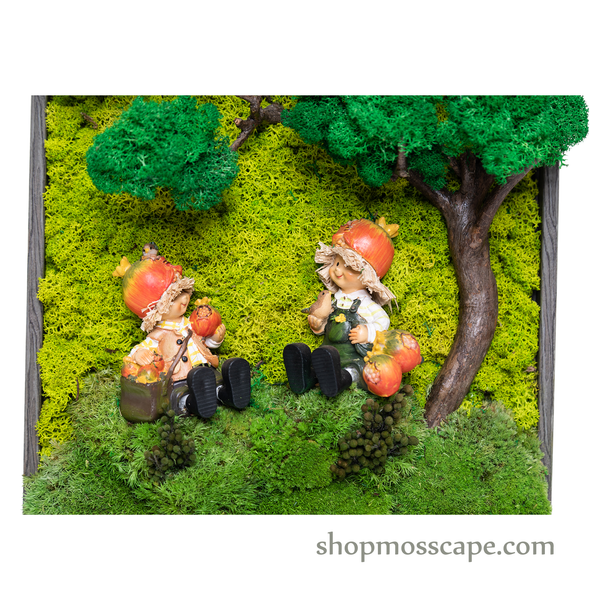Happy Friends | Framed Moss Art (033)