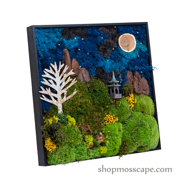 Under Moonlight | Framed Moss Art (034)