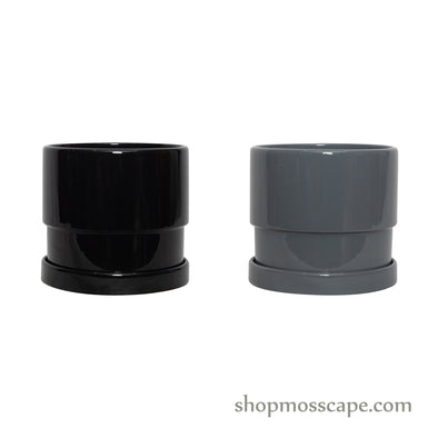 Glossy Cylindrical Ceramic Pot (2 colours)