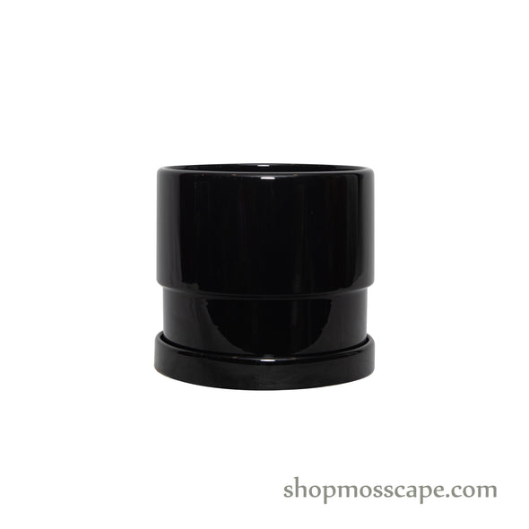 Glossy Cylindrical Ceramic Pot (2 colours)