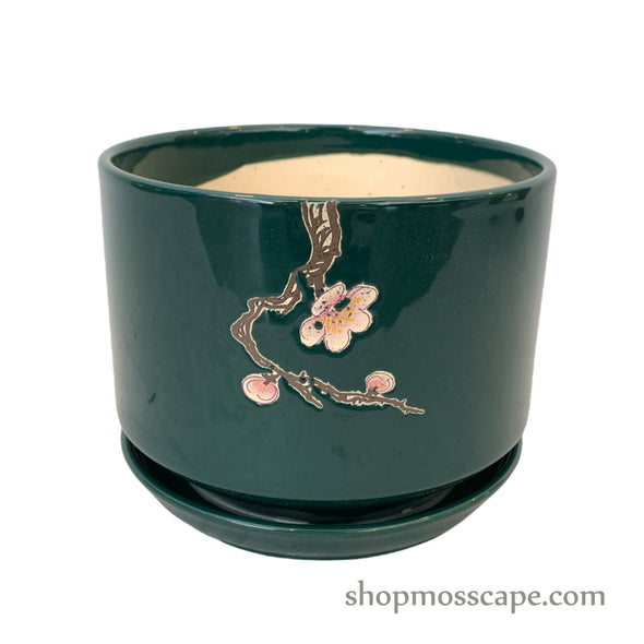 Plum Blossom Ceramic Pot (2 colours)