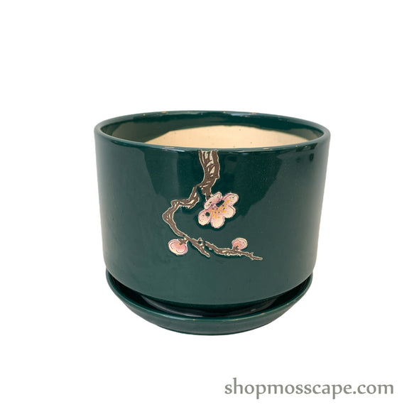 Plum Blossom Ceramic Pot (2 colours)