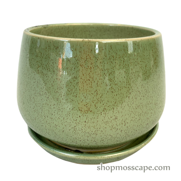 Kelly Round Ceramic Pot (Light Green)