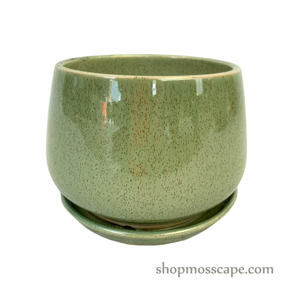 Kelly Round Ceramic Pot (Light Green)