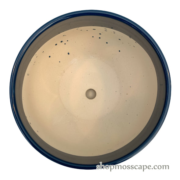 Kelly Round Ceramic Pot (Dark Blue)