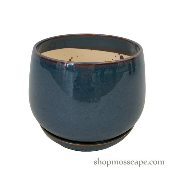 Kelly Ceramic Pot (Prussian Blue)