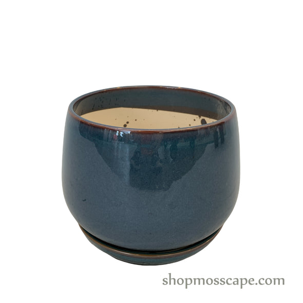Kelly Ceramic Pot (Prussian Blue)