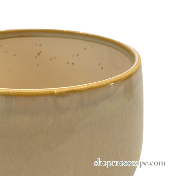 Kelly Round Ceramic Pot (Beige)