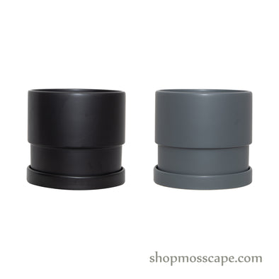 Matt Cylindrical Ceramic Pot (2 colours)