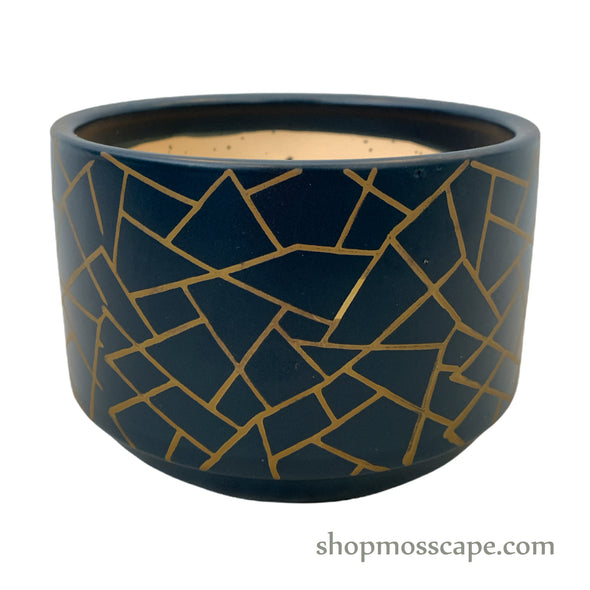 Gold Geometric Ceramic Pot (3 colours)