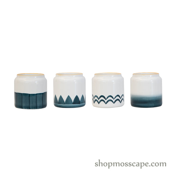 Round Artistic Pattern Ceramic Pot