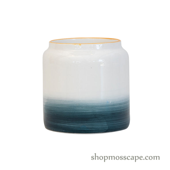 Round Artistic Pattern Ceramic Pot