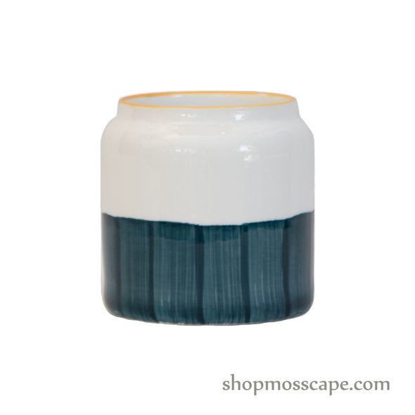 Round Artistic Pattern Ceramic Pot