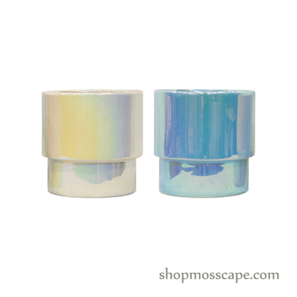 Shiny Cylindrical Ceramic Pot (Large)