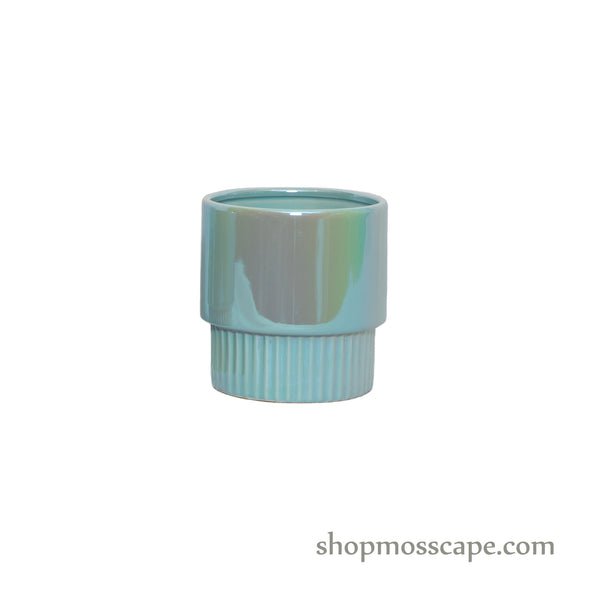 Shiny Cylindrical Ceramic Pot (Medium)